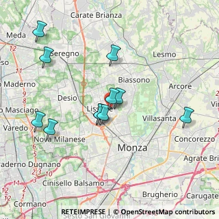 Mappa Via Achille Grandi, 20851 Lissone MB, Italia (3.63364)