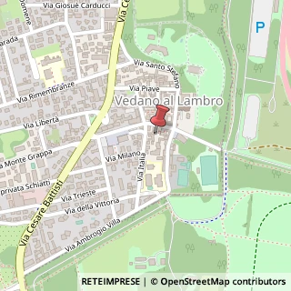 Mappa Piazzetta Don Primo Mazzolari, 15, 20854 Vedano al Lambro, Monza e Brianza (Lombardia)