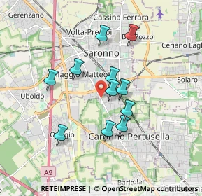 Mappa Via Varese, 21042 Caronno Pertusella VA, Italia (1.46273)