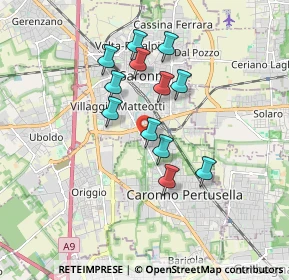 Mappa Via Varese, 21042 Caronno Pertusella VA, Italia (1.44)
