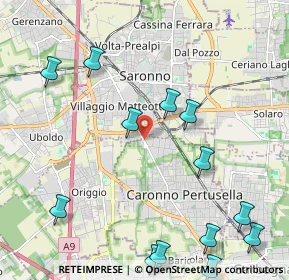 Mappa Via Varese, 21042 Caronno Pertusella VA, Italia (2.71)