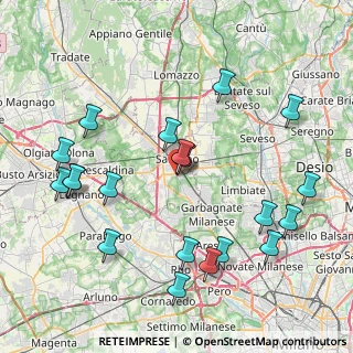 Mappa Via Varese, 21042 Caronno Pertusella VA, Italia (9.2505)