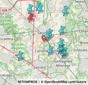 Mappa Via Varese, 21042 Caronno Pertusella VA, Italia (3.788)