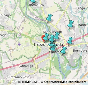 Mappa Via Gian Battista Bazzoni, 20056 Trezzo sull'Adda MI, Italia (1.43818)