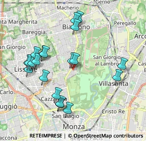Mappa Via Milano, 20854 Vedano Al Lambro MB, Italia (1.999)