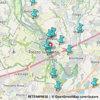 Mappa SP 184, 24042 Capriate San Gervasio BG (2.08615)