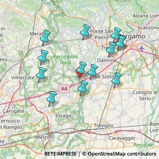 Mappa Via Morali Menotti, 24042 Capriate San Gervasio BG, Italia (7.58385)