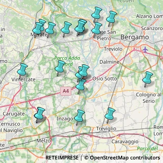Mappa SP 184, 24042 Capriate San Gervasio BG (9.617)