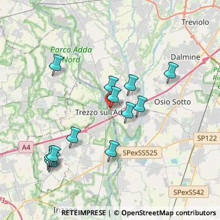 Mappa Via Morali Menotti, 24042 Capriate San Gervasio BG, Italia (3.97154)