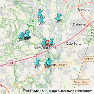 Mappa SP 184, 24042 Capriate San Gervasio BG (3.84357)