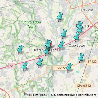 Mappa SP 184, 24042 Capriate San Gervasio BG (3.90429)