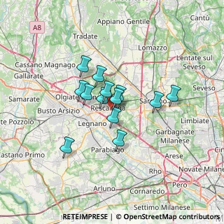 Mappa Via Torino, 20027 Rescaldina MI, Italia (4.66462)