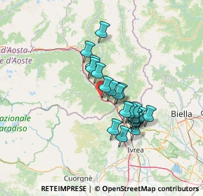 Mappa Glairet, 11020 Hone AO, Italia (10.4035)