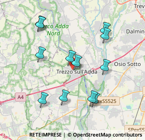 Mappa Via G. B. Bazzoni, 20056 Trezzo sull'Adda MI, Italia (3.83417)