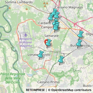 Mappa Via della Repubblica, 21010 Ferno VA, Italia (3.92417)
