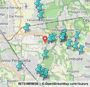 Mappa Piazza S. Pietro, 20033 Solaro MI, Italia (2.16)