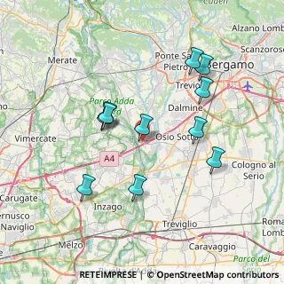 Mappa Via Domenico Grassi, 24042 Capriate San Gervasio BG, Italia (6.93636)