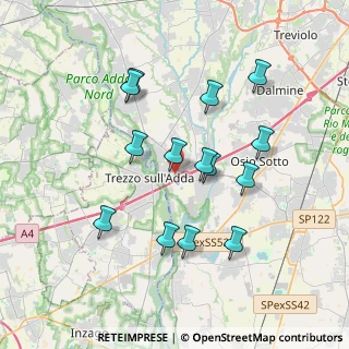 Mappa Via Domenico Grassi, 24042 Capriate San Gervasio BG, Italia (3.44286)