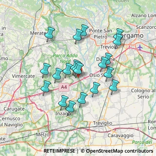 Mappa Via al Porto, 24042 Capriate San Gervasio BG, Italia (6.436)