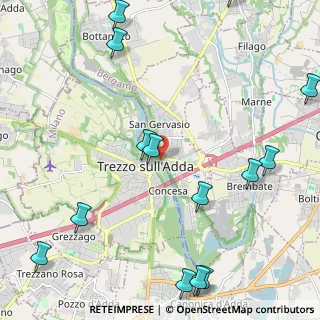 Mappa Via al Porto, 24042 Capriate San Gervasio BG, Italia (2.99714)