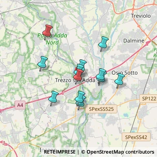 Mappa Via al Porto, 24042 Capriate San Gervasio BG, Italia (2.9)