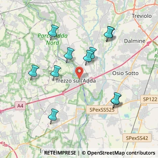 Mappa Via al Porto, 24042 Capriate San Gervasio BG, Italia (4.05364)