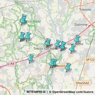 Mappa Via al Porto, 24042 Capriate San Gervasio BG, Italia (4.01333)