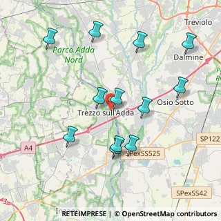 Mappa Via al Porto, 24042 Capriate San Gervasio BG, Italia (4.08833)