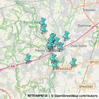 Mappa Via al Porto, 24042 Capriate San Gervasio BG, Italia (2.29929)