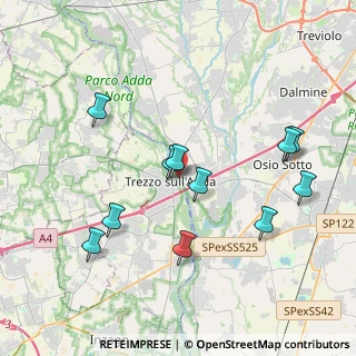 Mappa Via al Porto, 24042 Capriate San Gervasio BG, Italia (3.91)