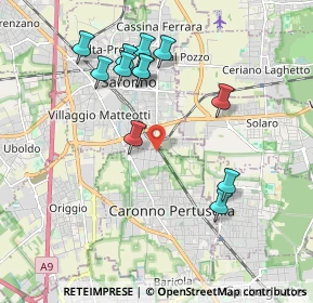 Mappa Via Pitagora, 21042 Caronno Pertusella VA, Italia (1.91667)