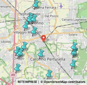 Mappa Via Pitagora, 21042 Caronno Pertusella VA, Italia (2.49611)