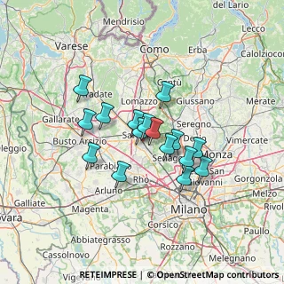 Mappa Via Pitagora, 21042 Caronno Pertusella VA, Italia (9.9925)