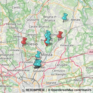 Mappa Piazza Don Primo Mazzolari, 20854 Vedano al Lambro MB, Italia (6.73)