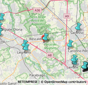 Mappa Via Togliatti 1 Centro Commerciale Auchan, 20027 Rescaldina MI, Italia (7.05684)