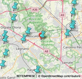 Mappa Via Togliatti 1 Centro Commerciale Auchan, 20027 Rescaldina MI, Italia (6.21125)