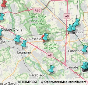 Mappa Via Togliatti 1 Centro Commerciale Auchan, 20027 Rescaldina MI, Italia (6.873)