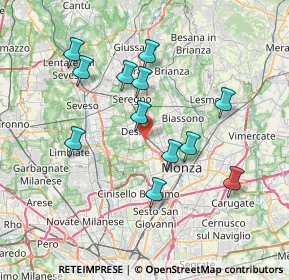 Mappa Via del Commercio, 20033 Desio MB, Italia (6.9175)