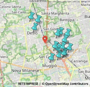 Mappa Via del Commercio, 20033 Desio MB, Italia (1.64533)