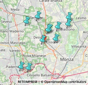 Mappa Via del Commercio, 20033 Desio MB, Italia (3.61182)