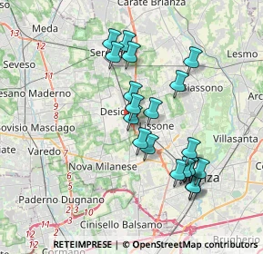 Mappa Via del Commercio, 20033 Desio MB, Italia (3.367)