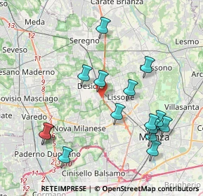 Mappa Via del Commercio, 20033 Desio MB, Italia (4.21733)