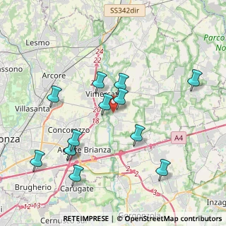 Mappa Via Ugo Foscolo, 20875 Burago di Molgora MB, Italia (4.08154)