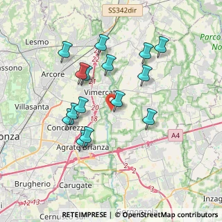 Mappa Via Ugo Foscolo, 20875 Burago di Molgora MB, Italia (3.462)