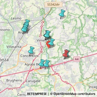 Mappa Via Ugo Foscolo, 20875 Burago di Molgora MB, Italia (3.54214)
