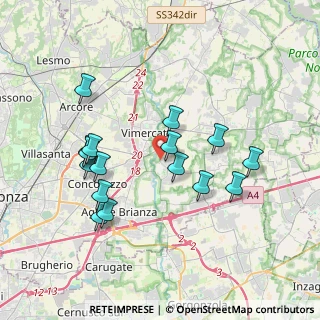 Mappa Via Ugo Foscolo, 20875 Burago di Molgora MB, Italia (3.60125)