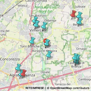 Mappa Via Ugo Foscolo, 20875 Burago di Molgora MB, Italia (2.55444)