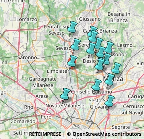 Mappa Via Palermo, 20814 Varedo MB, Italia (6.55111)