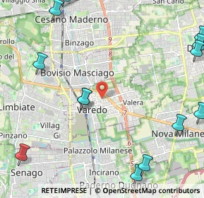 Mappa Via Palermo, 20814 Varedo MB, Italia (3.24857)