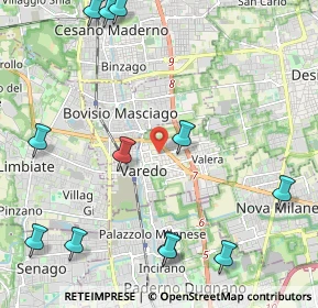 Mappa Via Palermo, 20814 Varedo MB, Italia (2.84083)